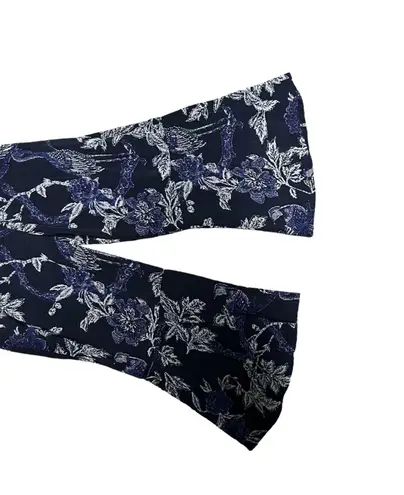 Max jeans NWT button down bird and floral raw hem ruffled bell sleeve blouse S