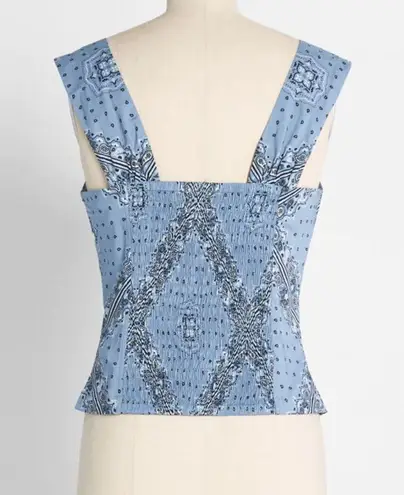 Modcloth  Blue Bandana Print Serene Serenade Tank Top NEW Size 18W