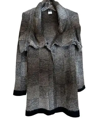 Belamie Cardigan / Jacket with Three Snap Closure Wide Collar Size Small