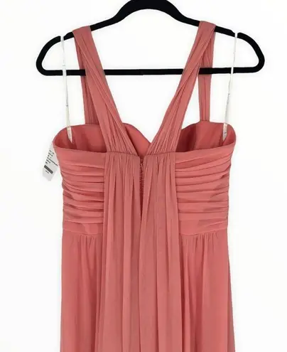 Jenny Yoo Full Length Convertible Chiffon Dress Gown Apricot size 14 NWT JY515