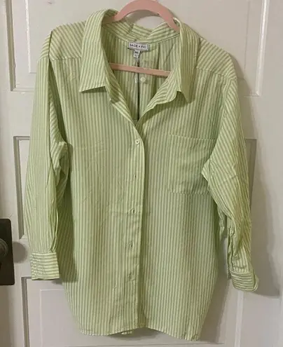 Sage + Fig Green Striped Shirt NWT Size undefined