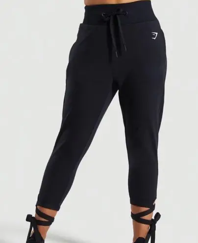 Gymshark  black tie ankle ark high waisted jogger