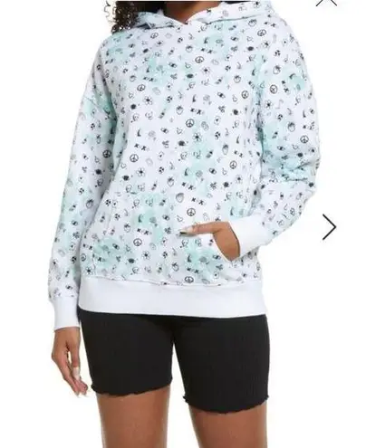 BP NWT . Hooded Pullover In Green Textured Sketch Journal Small - Image 1