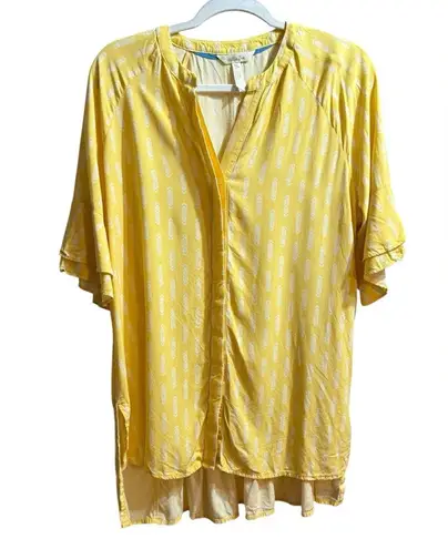 Matilda Jane Golden Hour Boho Cheerful High Low Blouse Sz M