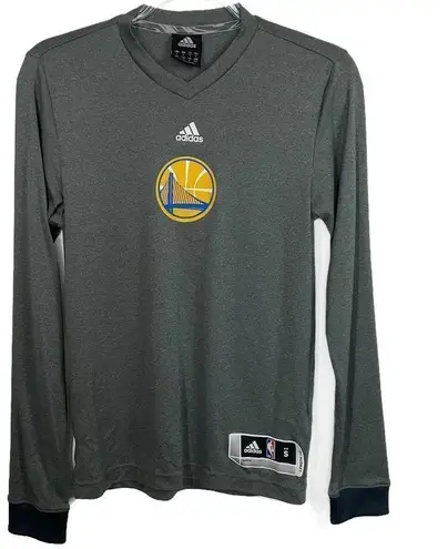 Adidas  Heathered Gray Golden State Warriors Long Sleeve Top Small