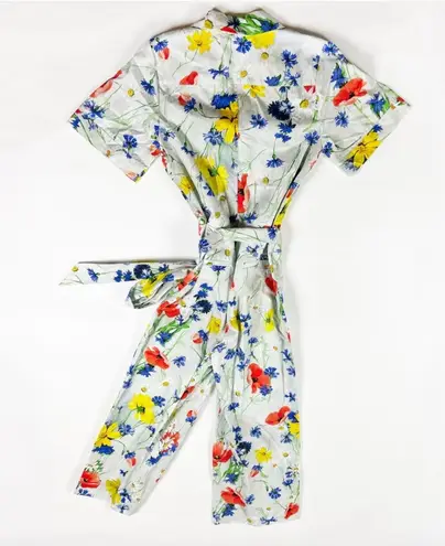 NEW Lela Rose Floral Flower Print Pattern Cotton Poplin One Piece Jumpsuit 0