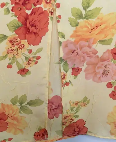 R & K 1980s Vintage Yellow Floral Sleeveless Maxi Dress Stunning Large