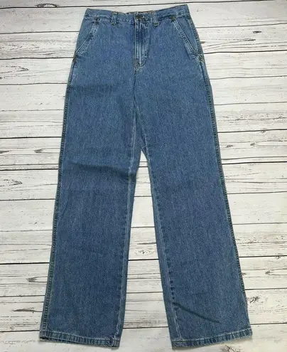 Vintage Stevenson Aero Brand Overall Co. Wide Leg Jeans 5/6 (27x30) Womens Light Blue