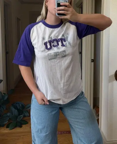 Old Varsity Brand Vintage TCU Baseball Style T-shirt