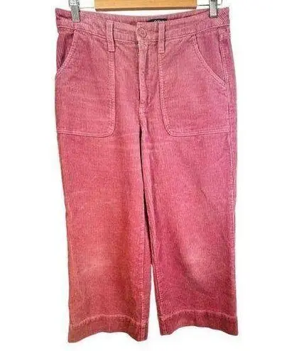 a.n.a . Women's Pink Corduroy Extra Wide-Leg Pants Size 6 Rose Color Sailor Pants