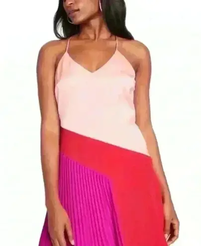 CUSHNIE Women’s Pink Pleated Midi Dress Size 2