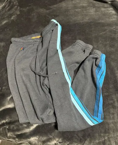 Aviator Nation  Sweatpants 5 Stripe Blue Charcoal xs