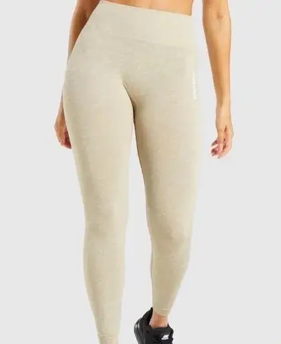 Gymshark Adapt Marl Seamless Leggings in Beige