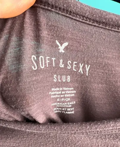 American Eagle Wine Soft Sexy Long Sleeve Tshirt