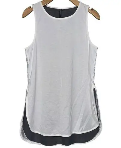 Sweaty Betty  Women’s XS Gray Layered Two In One Gym Workout Relaxed Fit Tank