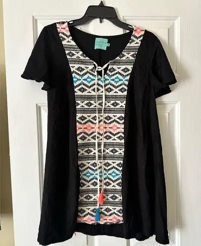 Judith March black swing dress swim coverup, size medium