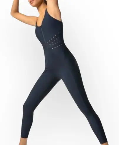 GIGI C Activewear Hunter Jumpsuit Women's Small Black Racerback Sleeveless New