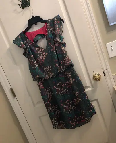 Jessica Simpson Gray Floral Dress