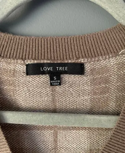 Love Tree Cropped Plaid Button Up Cardigan