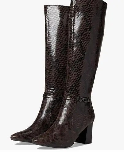 Bandolino NEW  Women's Brenda Knee High Snake Print Boot