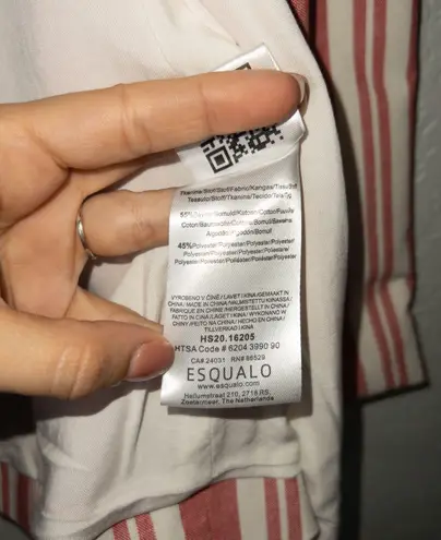 Esqualo Pink White Striped Woven Blazer Jacket Size 10