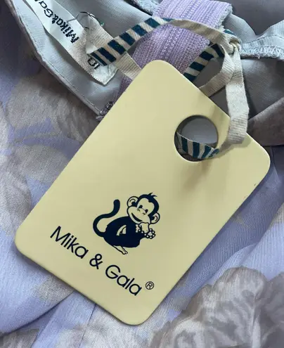 Mika & Gala Lilac Floral Puff Sleeve Ruffled Mini Dress