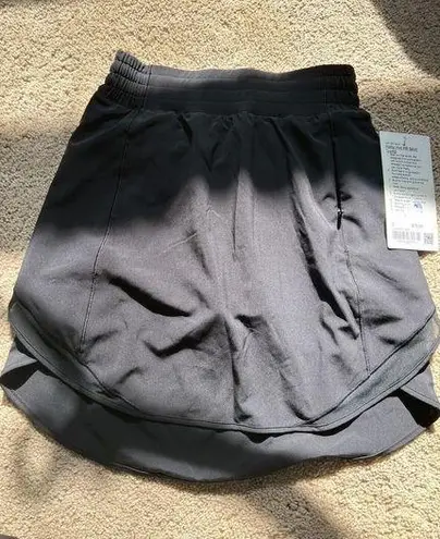 Lululemon  Hotty Hot HR Skirt Lined Long Black Size2 NWT