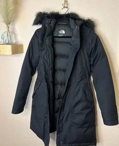 The North Face  Jacket Women S Black Arctic Parka Goose Down Hooded Hyvent Puffer