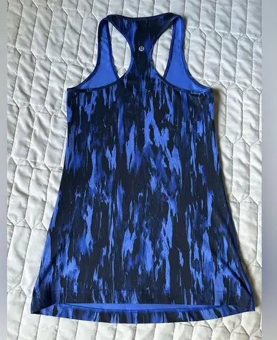 Lululemon  | Cool Racerback Women's Tank Top |Cobalt Blue/Black | Size 4