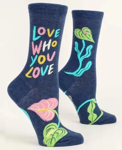 Blue Q NWT LOVE WHO YOU LOVE CREW SOCKS by , Super Soft, Makes a Great Gift π π