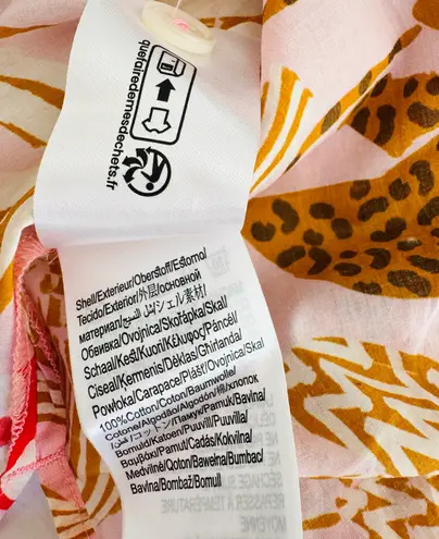 Farm Rio Lobster Print Oversized Button-Front Shirt/Tunic, Size S