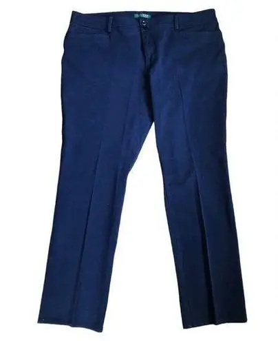 Ralph Lauren Lauren  Casual Ankle Pants 16X28 Navy Stretch Twill Straight