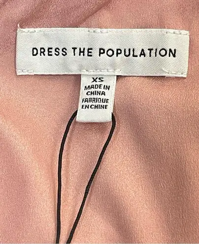 Dress the Population NWT  Alondra Midi Dress in Blush