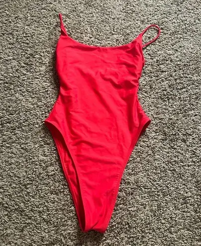 White Fox Boutique  ocean waves one piece red, size XS