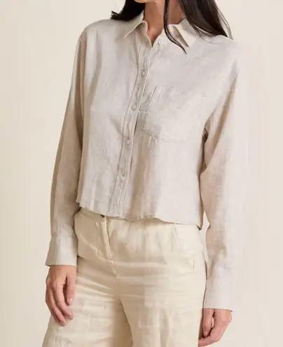 Moa Moa Cream Long Sleeve Button Down Shirt Size XL