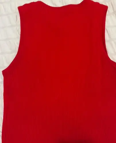 Red crop top with bows