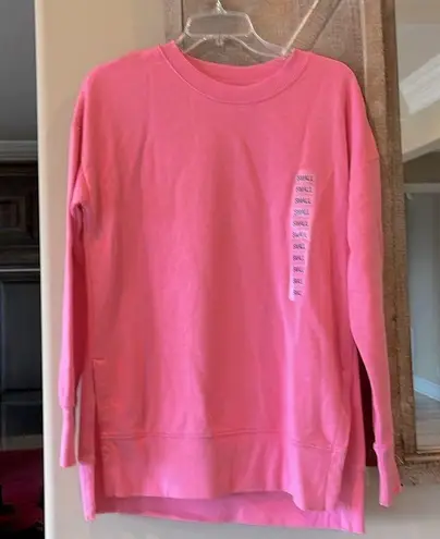 Oversized Pink Cotton Sweatshirt Comfy