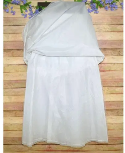 Vintage Michele Ladies Maxi White Slip Crinoline Petticoat Size 6 8 Tulle Nylon