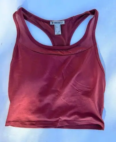 Forever 21 Active Racerback Crop Top