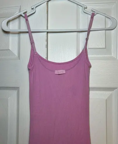 SKIMS Fits Everybody Pink Ribbed Dress