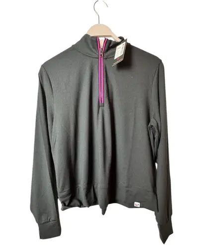 Peloton Athletic Sporty Dream Blend Half Zip Sweater with Pink Accents Sz XL NWT