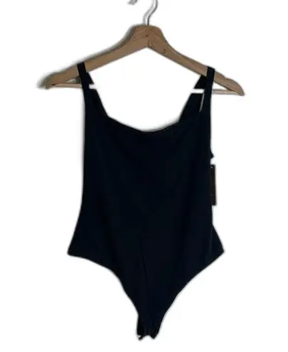 SKIMS Skim fits everybody square neck bodysuit in the color onyx size large