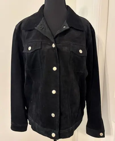 Vintage Black Suede Jacket Size Medium