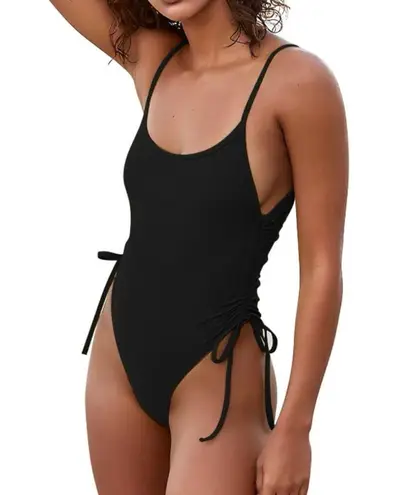 NWOT Elegant Cinched Black Women's Swimsuit Size Large