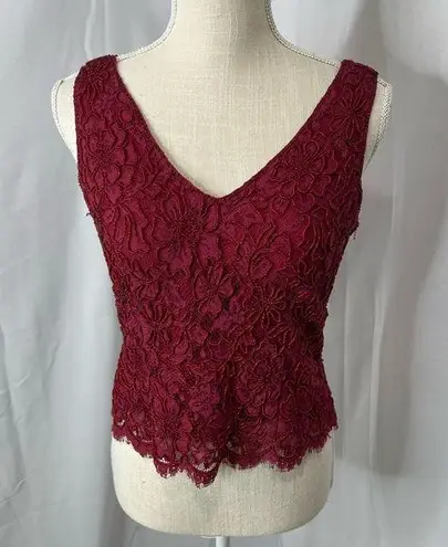 Ricki Freeman Teri Jon Nites beaded top Red Size 4