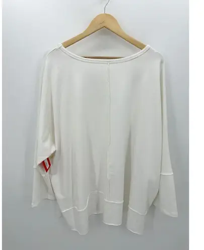 Spanx NWT  Powder PLT Dolman Sweatshirt Womens Oversized 3/4 Sleeve Size 3X