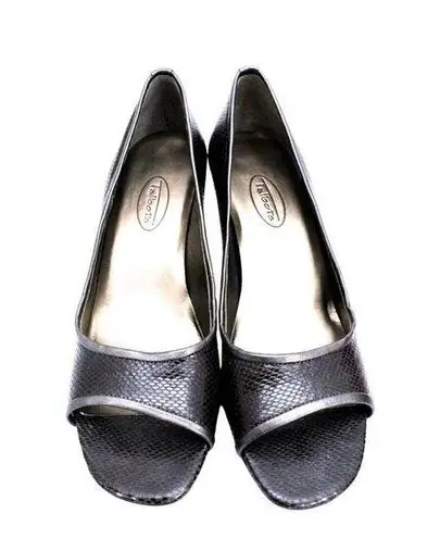 Talbots  WOMEN'S BROWN LEATHER PEEP TOE PUMPS HEELS 'GRANTED 3' SIZE 8M $118