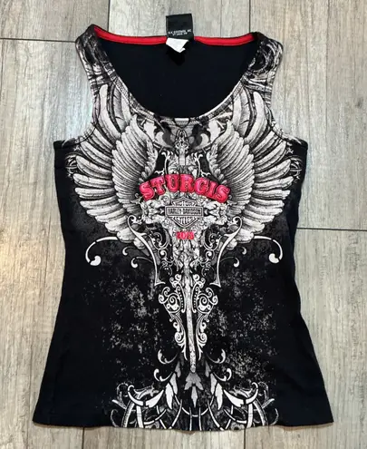 Rare Harley Davidson Sturgis 2013 Tank Top Motorcycle Graphic Sleeveless Shirt Black