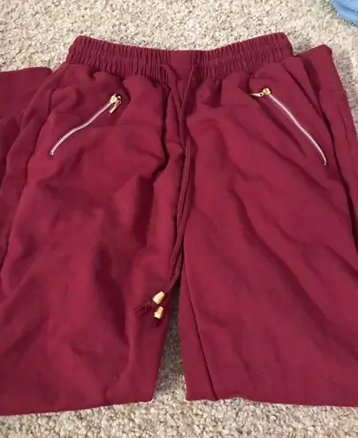 Burgundy Sweatpants Red