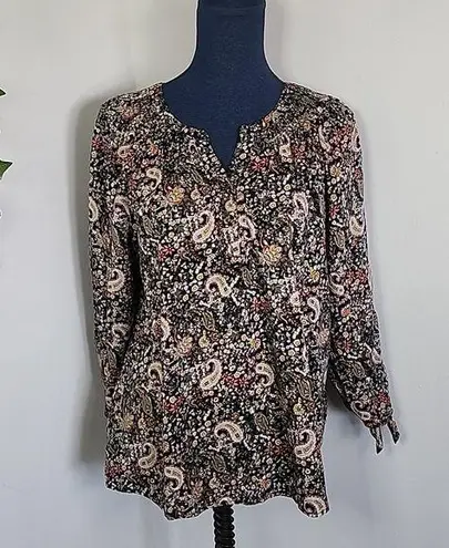 Krazy Kat Paisley Print Boho Style Blouse Top